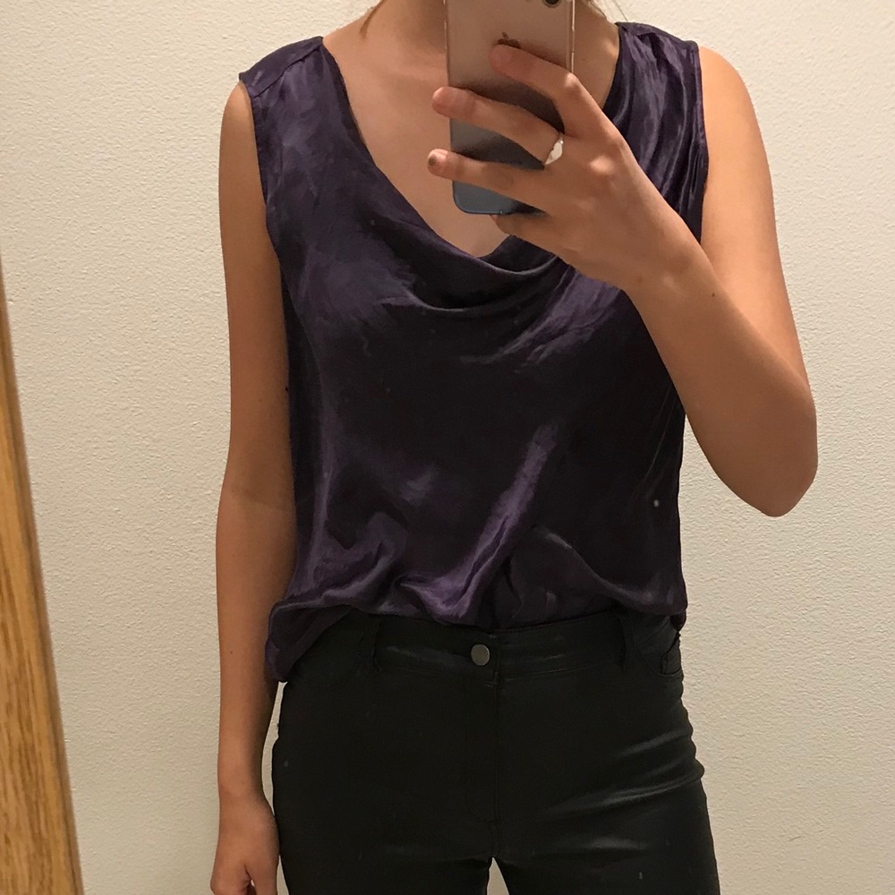 Satin Theory cowl necked top